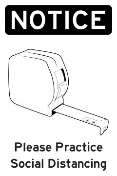 18" x 24" Please Practice Social Distancing - Non Reflective Sign